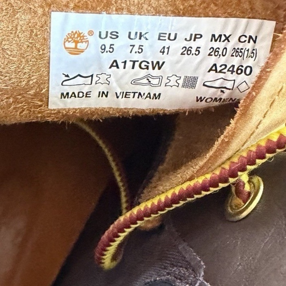 Timberland Women Jayne 6-inch Waterproof Wheat Nubuck‎ Boots sz 9.5 Feminine - Picture 5 of 7